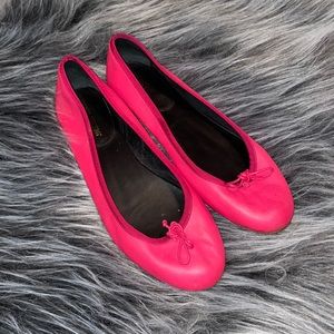 ❤️SOLD❤️Authentic Saint Laurent Raspberry Pink Leather Ballet Flats